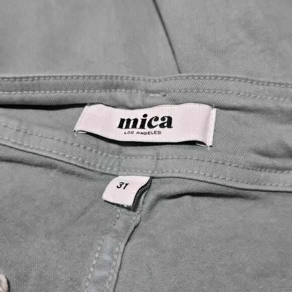 Mica Los Angeles Cropped Wide Leg Stretch Pant Mint Green - Picture 4 of 5